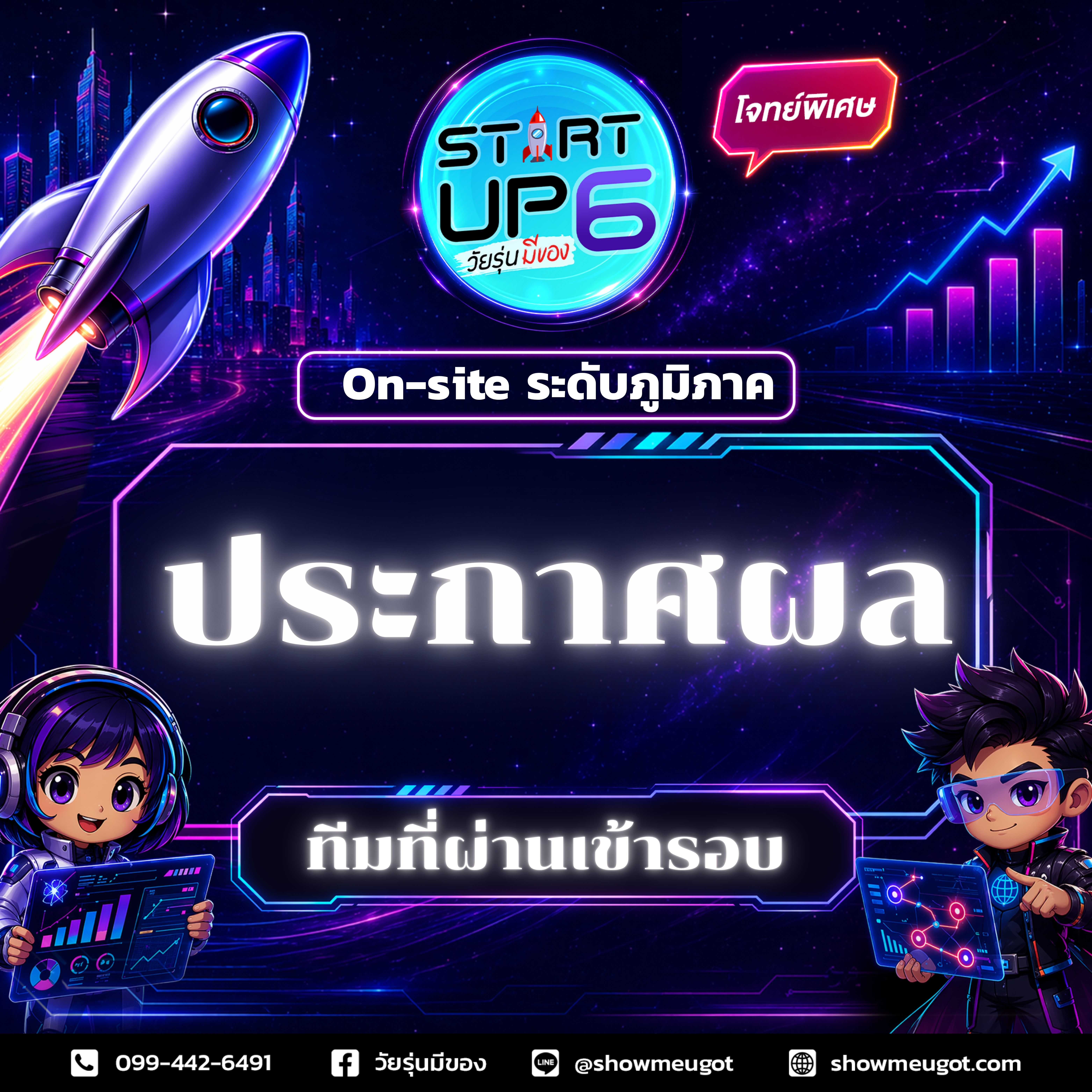 🚀 ประกาศผลทีมที่ผ่านเข้ารอบระดับภูมิภาค การแข่งขัน START UP Season 6.3
